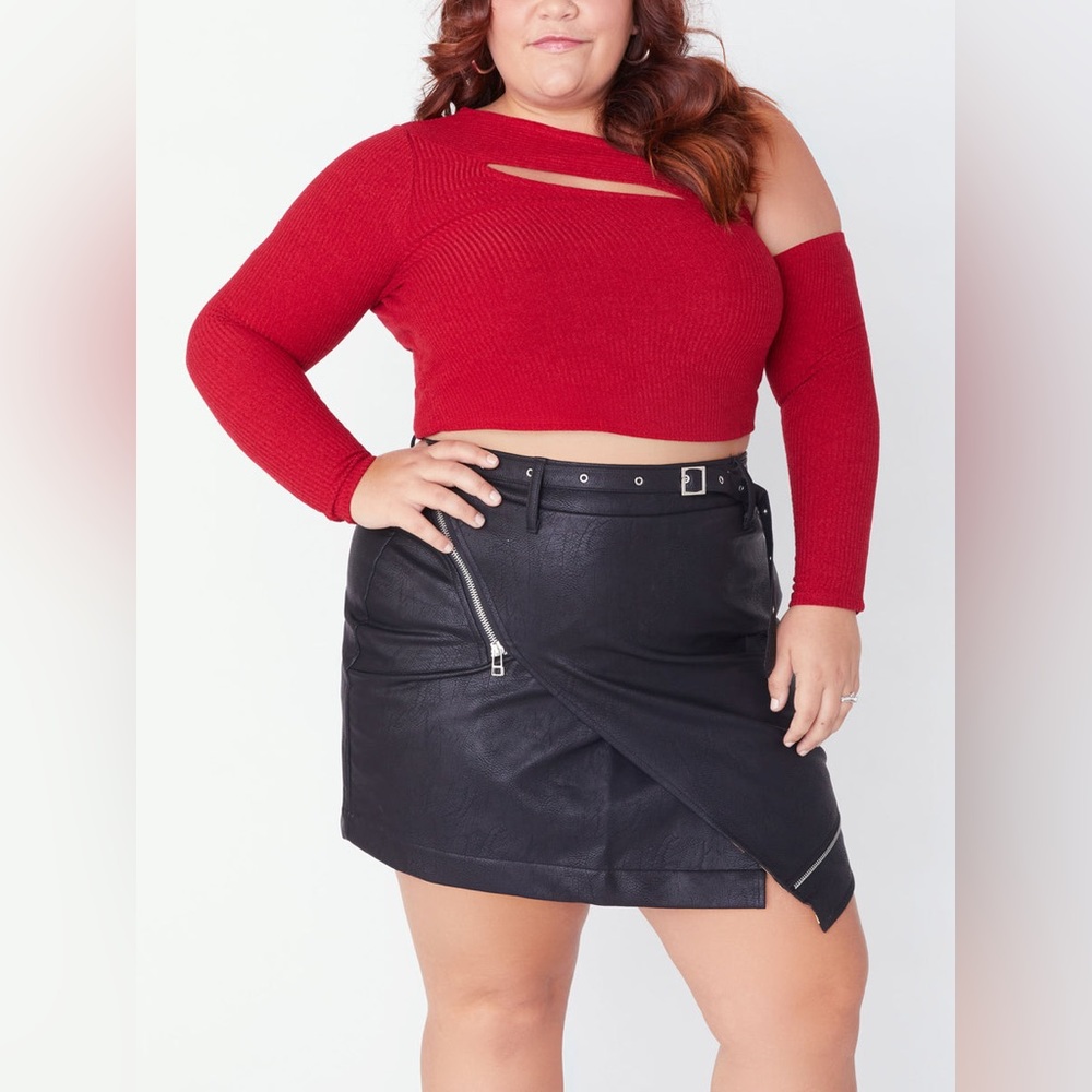 SONCY - Moto Skirt With Slider Belt - Picture 3 of 5